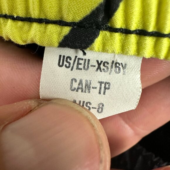 Volcom Boys' XS Swim Trunks Floral Print Polyester Black/Yellow - Picture 5 of 8